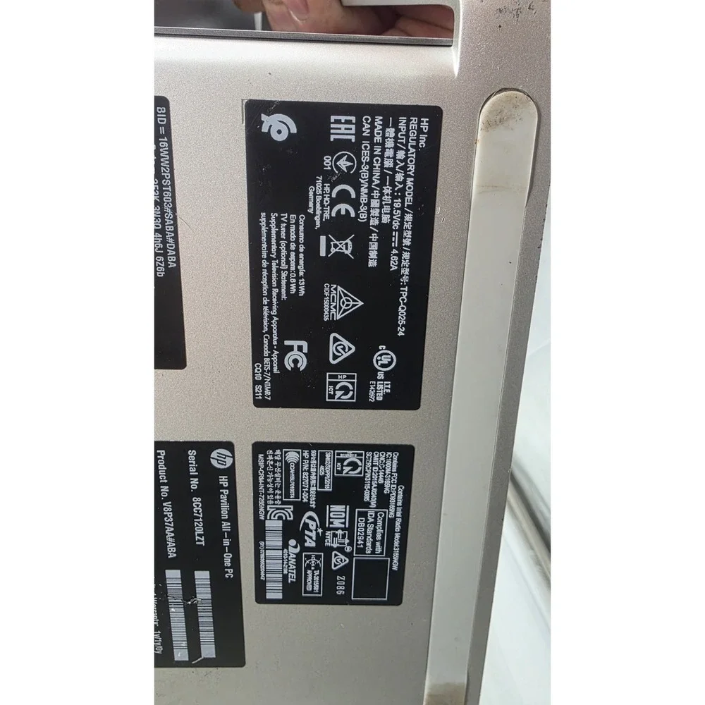 HP All-in-One Computer Pavilion V8P37AA#ABA AMD No Power Supply As Is